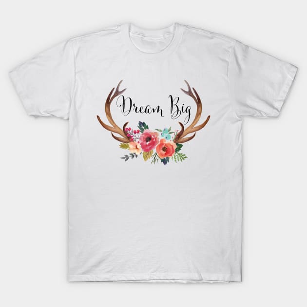 Dream Big Horns T-Shirt by AmyBrinkman